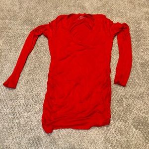 Red Motherhood Maternity LS Top